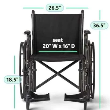 Medline Folding Wheelchair with Swing-Away Features
