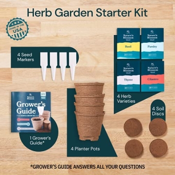 Nature's Blossom Herb Garden Kit for Indoor Growing