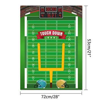 FEPITO Pin The Football on The Goalpost, Pin The Football Game for Kids, Birthday Party Game with 24 Pcs Football Stickers for Football Party Decorations, Kids Birthday Party Decorations