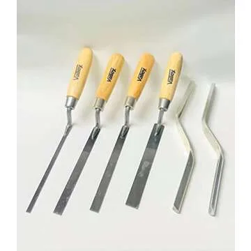 Shop-Tek/Valley 6 -Pieces Trowels set (4-Pcs Tuck Point Trowel 6-3/4" by 1/4", 3/8", 1/2" & 3/4" and 2-Pcs Brick Joint 3/8"x1/2" and 5/8"x3/4") - Sold by Ucostore Only