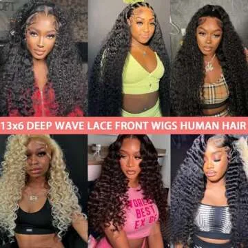SBDSBD 30 Inch13x6 Deep Wave Lace Front Wigs Human Hair Pre Plucked Deep Wave Curly Wig Human Hair 200 Density Water Wave wet and wavy Lace Front Wigs Human Hair for wowen Lace Frontal Wigs Human Hair