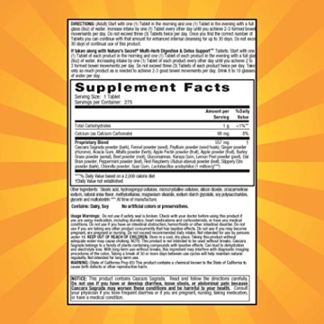 Multi-Herb Colon Cleanse for Digestive Health - 275 Tablets