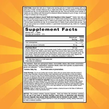 Multi-Herb Colon Cleanse for Digestive Health - 275 Tablets