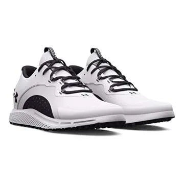 Under Armour Men's Charged Draw 2 Spikeless Cleat, (100) White/Black/Black, 10.5, US