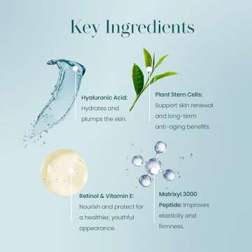 Hylunia Moisture Infusion – 1.0 fl oz – Hydrating Anti-Aging Moisturizer with Hyaluronic Acid, Plant Stem Cells, Retinol, and Matrixyl 3000 – Natural, Vegan Skin Repair for All Skin Types