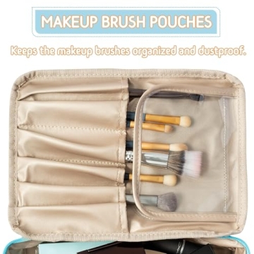 Preppy Patch SKIN Cosmetic Bag Valentine's Day Makeup Bag Large Capacity Travel Toiletry Bag with Brush Bags Toiletry Bag Multifunction Waterproof Organizer Make Up Bag New Year Gifts(Blue)