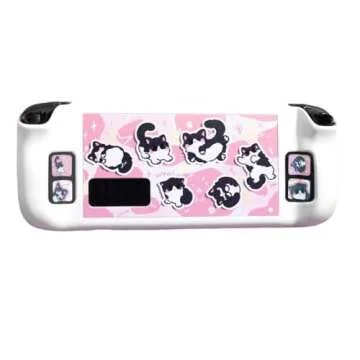 Kiloluv Protective Case & Decal Stickers for Steam Deck - Milk Cat-Pink, Slim Protection