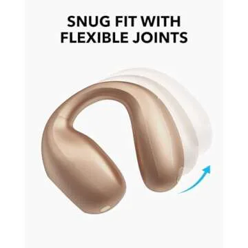 Soundcore C40i by Anker, Open-Ear Earbuds, Clip-On Headphones, Flexible Joint Design, Button Controls, Lightweight Comfort, Stable Fit with Attachable Ear Grips, Expansive Drivers for Clear Sound