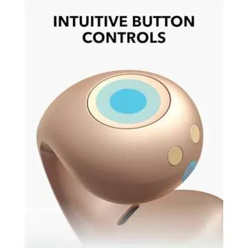 Soundcore C40i by Anker, Open-Ear Earbuds, Clip-On Headphones, Flexible Joint Design, Button Controls, Lightweight Comfort, Stable Fit with Attachable Ear Grips, Expansive Drivers for Clear Sound