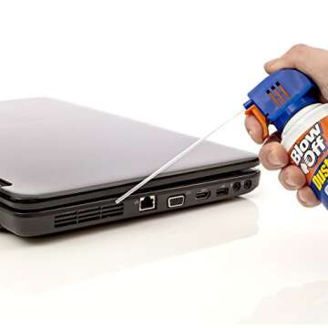 Compressed Air Duster Can MAX Professional Cleaner 1111 Blow Off Non-toxic & No Bitternt 8oz. Stop the Build-up of Dust in Your Electronics, Clogging up the Cooling Fan. Pack of 2