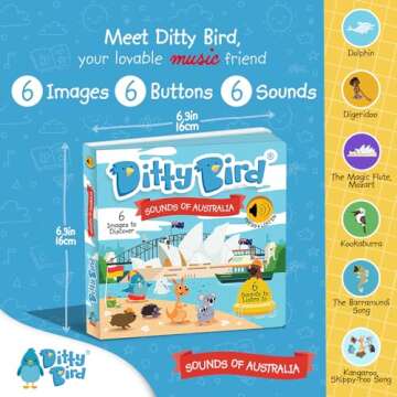 Ditty Bird Musical Toddler Books | Fun Sensory Songs of Australia | Sing Along Books for Toddlers 1-...