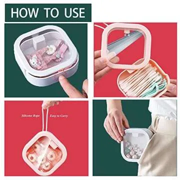 4pcs Hair Tie Organizer for Travel and Bathroom Storage