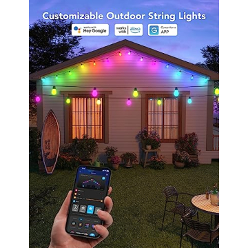 Govee Smart Outdoor String Lights 96ft RGBIC WiFi Alexa