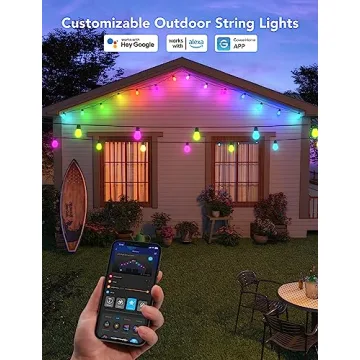Govee Smart Outdoor String Lights 96ft RGBIC WiFi Alexa