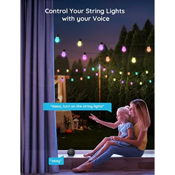 Govee Smart Outdoor String Lights 96ft RGBIC WiFi Alexa