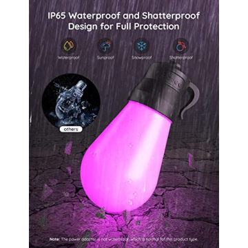 Govee Smart Outdoor String Lights 96ft RGBIC WiFi Alexa