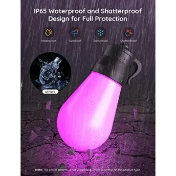 Govee Smart Outdoor String Lights 96ft RGBIC WiFi Alexa