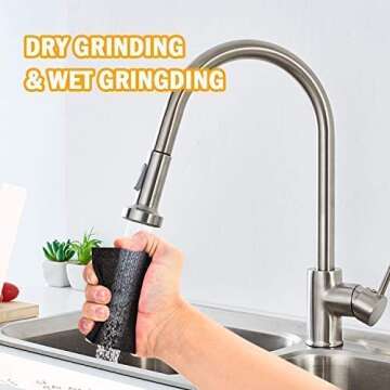 YoleShy 12 Pack Sanding Sponge, Wet Sanding Sponge Coarse/Medium/Fine/Superfine 6 Different Specifications Sanding Blocks (Brown)