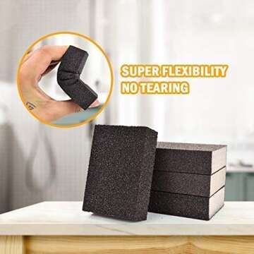 YoleShy 12 Pack Sanding Sponge, Wet Sanding Sponge Coarse/Medium/Fine/Superfine 6 Different Specifications Sanding Blocks (Brown)