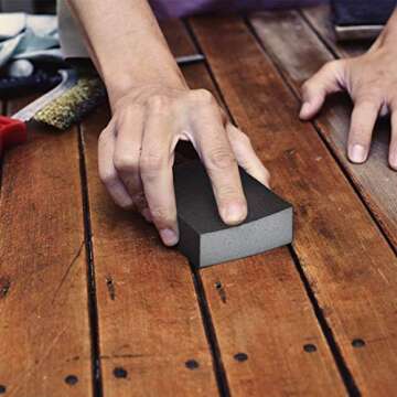 YoleShy 12 Pack Sanding Sponge, Wet Sanding Sponge Coarse/Medium/Fine/Superfine 6 Different Specifications Sanding Blocks (Brown)