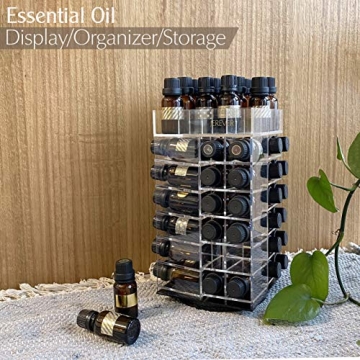 Essential Oil Storage Rack Rotating Organizer for 64 Bottles