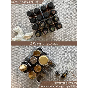 Essential Oil Storage Rack Rotating Organizer for 64 Bottles