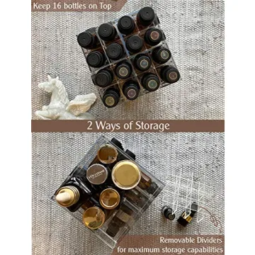 Essential Oil Storage Rack Rotating Organizer for 64 Bottles