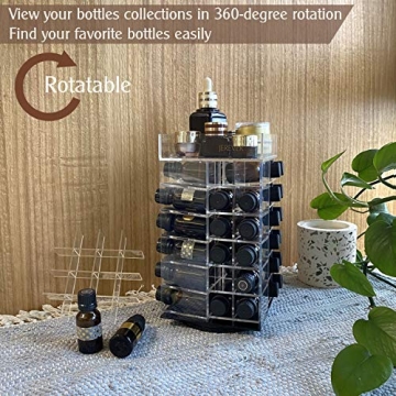 Essential Oil Storage Rack Rotating Organizer for 64 Bottles