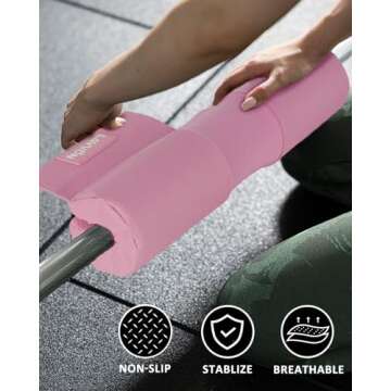LAVVON Barbell Squat Pad Set Nylon Padding Antislip- Thick Foam Barbell Pad for Squats Cushion,Lunge...