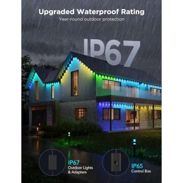 Govee Permanent Outdoor Lights Pro, 150ft with 90 RGBIC LED Lights for Daily and Accent Lighting, 75 Scene Modes for Outdoor Decor, IP67 Waterproof, Works with Alexa, Google Assistant, Matter, Black