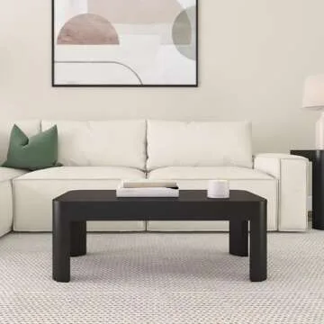 Plank+Beam Modern Rounded Coffee Table – Stylish Living Room Piece