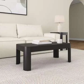 Plank+Beam Modern Rounded Coffee Table – Stylish Living Room Piece