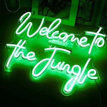 Welcome to the Jungle Neon Sign for Vibrant Decor