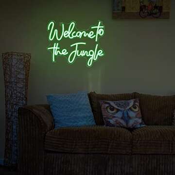 Welcome to the Jungle Neon Sign for Vibrant Decor