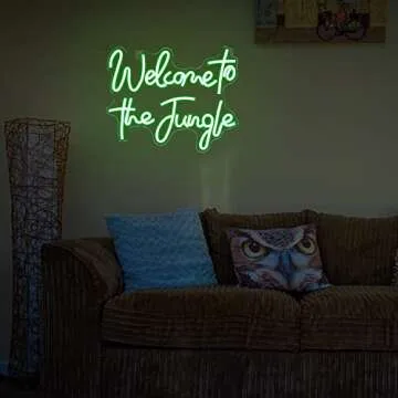Welcome to the Jungle Neon Sign for Vibrant Decor