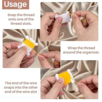 150PCS RAINFLOW Plastic Embroidery Floss Bobbins - White Embroidery Floss Organizer for Cross Stitch Yarn Bobbin Winder for Sewing Thread Storage Embroidery Needlework Supplies