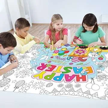 Tevxj Easter Coloring Poster for Kids - Giant Fun!