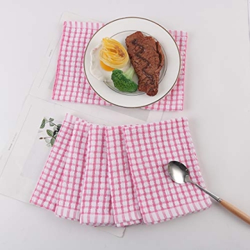 uxcell Absorbent Cotton Terry Kitchen Dish Cloths 15x10.5