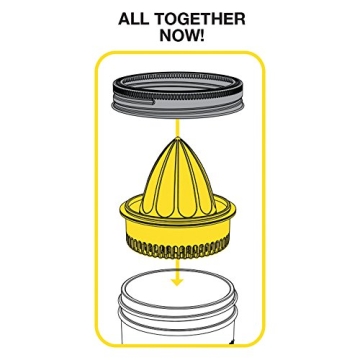 Jarware Citrus Juicer Lid for Wide Mouth Mason Jars