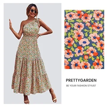 PRETTYGARDEN Women's Summer Floral Maxi Dress for Weddings