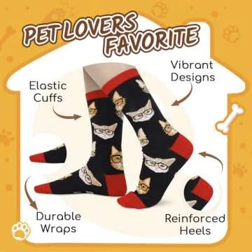 Zmart Cat Gifts for Cat Lovers - Fun Socks for Cat Moms, Dads and More