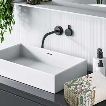 ChicRosa 100Pcs Floral Guest Napkins Wildflower Disposable Paper Napkins Botanical Green Leaves Herbs Dinner Hand Napkin for Home Kitchen Bathroom Holiday Party Supplies, 15.7 x 13 Inch.