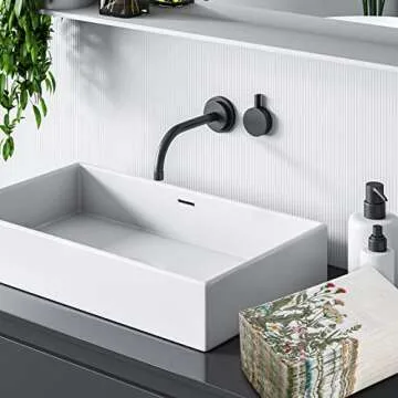 ChicRosa 100Pcs Floral Guest Napkins Wildflower Disposable Paper Napkins Botanical Green Leaves Herbs Dinner Hand Napkin for Home Kitchen Bathroom Holiday Party Supplies, 15.7 x 13 Inch.