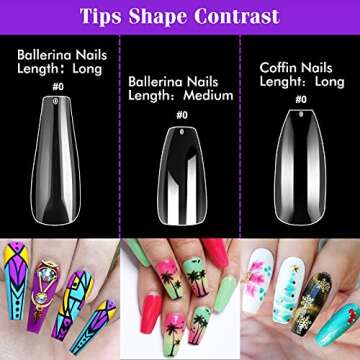 Clear Coffin Press on Nails - Durable & Stylish