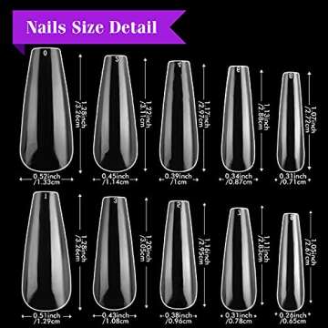 Clear Coffin Press on Nails - Durable & Stylish