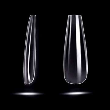 Clear Coffin Press on Nails - Durable & Stylish