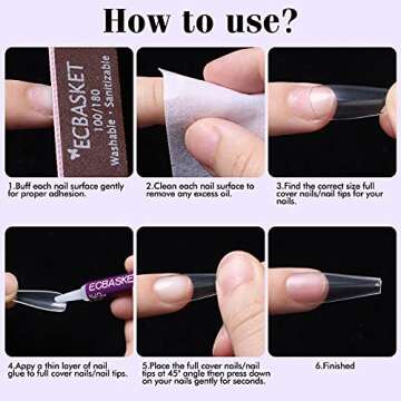 Clear Coffin Press on Nails - Durable & Stylish