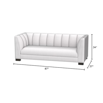 Safavieh Couture Beverly Modern White Sofa for Stylish Homes