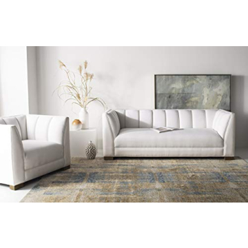 Safavieh Couture Beverly Modern White Sofa for Stylish Homes
