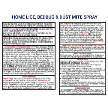 Rid Home Lice Bed Bug Dust Mite Spray Home Treatment Spray With Permethrin Kills Lice and Lice Eggs on Mattresses Furniture Car Interiors and Other Nonwashable Items Spray Can , 5 Ounce